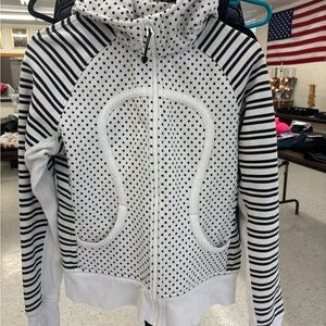 lululemon athletica Black and White Hooded Zip up